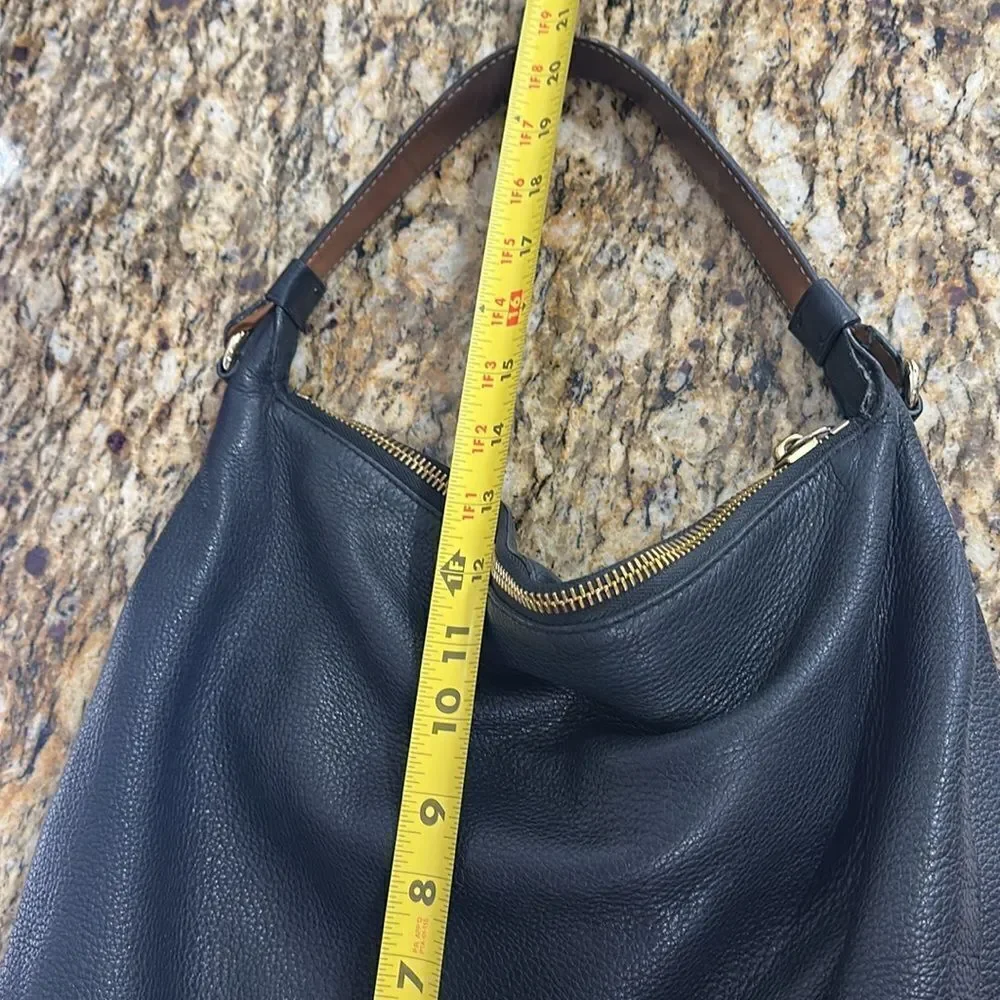 Reed Krakoff Black Leather Gold Tone Hardware Hobo Bag